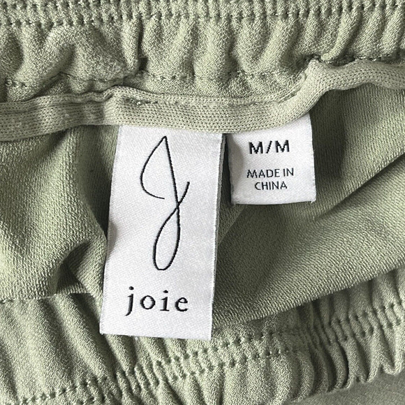 Joie Women's Size M Pull On Pants Stretch Elastic Waist Drawstring Moss Green - Picture 6 of 8
